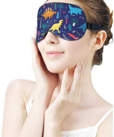 Funny Dinosaur Sleep Mask with Adjustable Strap - Ideal for Blocking Light and Enhancing Sleep Quality - Unisex Eye Cover for Travel and Nap - Buy Online on GoSupps.com