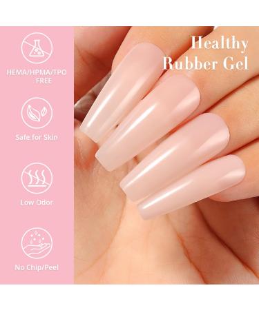 Nicedeco Rubber Base Gel Rosa 15ml - LED UV Soak Off Nail Gel for Manicure | Perfect for Nail Art - Buy Online on GoSupps.com
