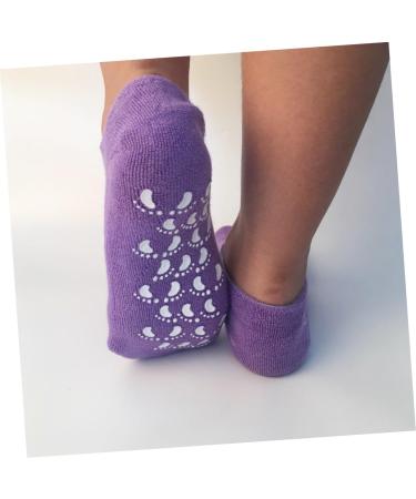 FRCOLOR Gel Jojoba Oils Plantar Silicone Heel Sock Exfoliating Hand Gloves Heal Gloves Cracked Skin Gloves Women Skin Care Gloves Moisture Gloves Socks Moisturiser Purple medium - Buy Online on GoSupps.com