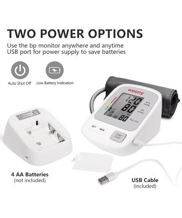 Buy Weony Blood Pressure Machine - Automatic Upper Arm Monitor with Large Cuff LCD Display 198 Sets Memory Adjustable 8.7-16.5in USB/Battery Powered - International Shipping Available - Buy Online on GoSupps.com