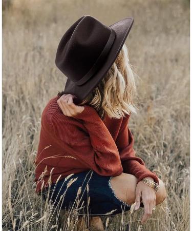 MIX BROWN Australian Wool Outback Cowboy Hat | Crushable Wide Brim Western Style | Coffee 7 3/8 - Buy Online on GoSupps.com