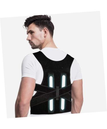 Beavorty Hunchback Belt Support & Posture Straightener for Heating Pad - Upper Back Support Bracket for Men - Black Fabric - Buy Online on GoSupps.com