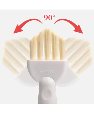 Double Head Cup Brush - Lid Cleaning and Scrubbing Water Bottle Brush | Tight Spaces Cleaning Cup Ergonomic Handle Brush for Milk Bottles Mugs | 90 Degree Rotating Head Nursing Bottle Brush - Buy Online on GoSupps.com