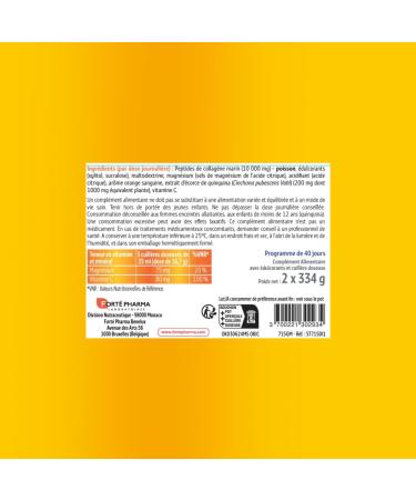 Fort Pharma Pack of 2 Fort Flex Strong D-Contract' Muscles Hydrolyzed Marine Collagen Type 1 10 g Muscles Tendons Ligaments Quinquina Magnesium Vitamin C 3 Spoons/Day 40 Days - Buy Online on GoSupps.com