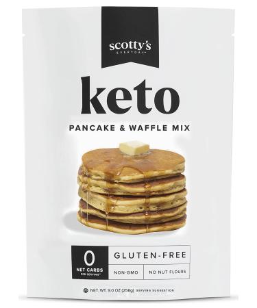 Keto Pancake & Waffle Zero Carb Mix - Keto and Gluten Free Pancake and Waffle Mix - 0g Net Carbs Per Serving - Easy to Make - No Nut Flours - Non-GMO - Makes 8 Pancakes (9.0 oz)  Single Pack 9.0 Ounce (Pack of 1)