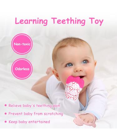 Vicloon Baby Bite Gloves & BPA-Free Bite Ring Toy | Soothes Gums for 0-6 Months | Soft Safe & Durable - Buy Online on GoSupps.com