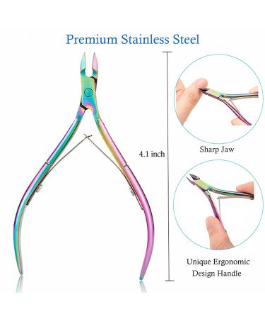 Slivgeld 4-in-1 Cuticle Trimmer & Pusher Set - Professional Stainless Steel Nail Tools for Manicure & Pedicure - Buy Online on GoSupps.com