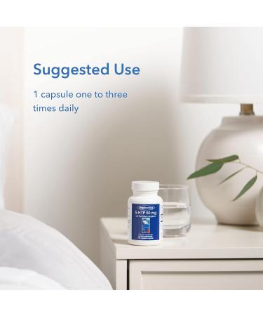 Allergy Research Group 5-HTP 50mg - Serotonin Support Supplement for Sleep Pure Vegetarian Capsules 150 Count International Shipping Available - Buy Online on GoSupps.com