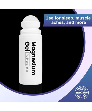 Magnesium Roll-On 3oz | Zechstein Magnesium + Arginine | Muscle & Joint Relief for Back Neck Legs & Feet | Improve Sleep Cycle Fast-Absorbing Paraben-Free - Buy Online on GoSupps.com