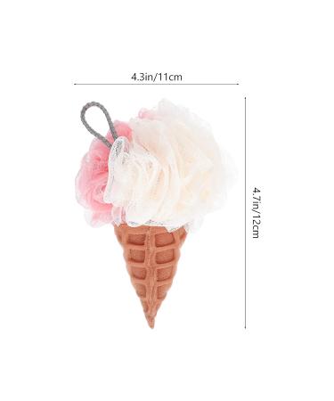 Beaupretty Ice Cream Shaped Bath Sponge | Exfoliating Shower Loofah | Soft Mesh Body Scrubber | Assorted Colors - 12x11cm - Buy Online on GoSupps.com