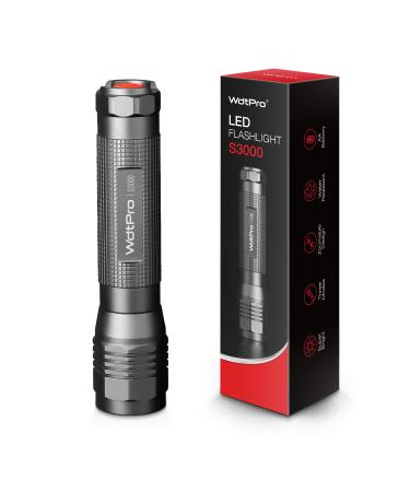 WdtPro High-Powered LED Flashlight S3000, Super Bright Flashlights - High Lumen, IP67 Water Resistant, 3 Modes and Zoomable for Camping, Emergency, Hiking, Gift 1 PACK