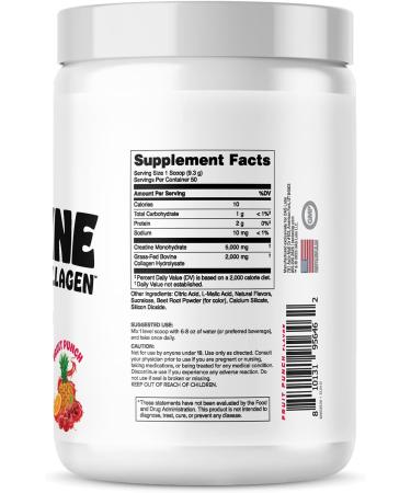Bucked Up Creatine + Collagen for Women Essentials (50 Servings) - Fruit Punch - Buy Online on GoSupps.com