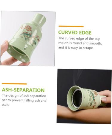 Portable Moxa Cone Holder Burner - Moxibustion Tool for Home Use | Ceramic 12.5x7cm - International Shipping Available - Buy Online on GoSupps.com