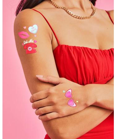 xo  Fetti Valentine's Day Temporary Tattoos - 54 Hot Pink Foil Styles | V-Day Party Decoration  Galentines  Party Favor  Be Mine  Candy Heart  Vday Supplies  XOXOs - Buy Online on GoSupps.com