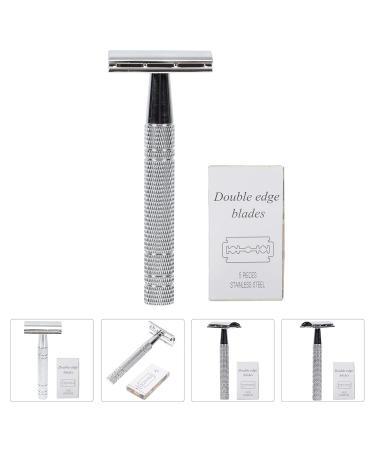 Portable Double Sided Razor Shaver Set - Travel Beard Cutter for Men & Women's Face Shaving | Professional Vintage Design - Buy Online on GoSupps.com