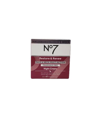 No. 7 No Restore and Renew Face Neck Multi Action Fragrance Free Cream - Day Night Bundle 1.69 fl oz Each by SPF 30 in 2 Pack (1.69 Ounce) jt56191 - Buy Online on GoSupps.com