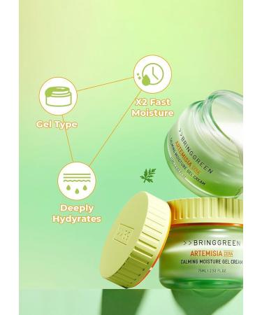 BRING GREEN Artemisia Cera Calming Moisture Gel Cream | Vegan Glass Skin Daily Skincare for Intense Moisturization for Dry Oily skin Calming Sensitive Skin Irritated Skin 2.53 Fl. Oz. - Buy Online on GoSupps.com