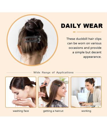 12 Hair Sectioning Clips Duckbill Hair Clips Bangs Hair Clips Makeup Hairdresser Clips Professional Hairdresser Clips for Salon Styling & Care Hair Dying Accessories Black - Buy Online on GoSupps.com