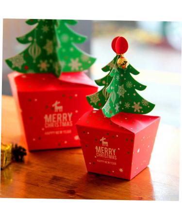 SHOWERORO Christmas Party Bag Fillers Stocking Stuffers Chocolate Boxes for Presents Candy Box Xmas Candy Bag Christmas Candy Box 8*8*15.5cm Red - Buy Online on GoSupps.com