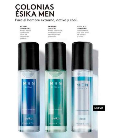 Esika Men Active Refreshing Cologne Herbal Aroma with Fresh Notes of Bergamot and Mint 6.7 fl oz / 200ml - Buy Online on GoSupps.com