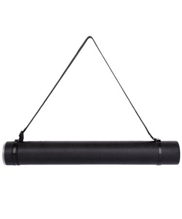 Transon Poster Documents Storage Tube Extendable for Artworks, Blueprints, Drafting and Scrolls Color Black 1 Pack-Black
