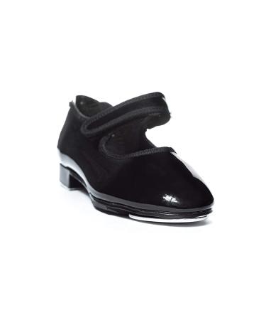 Theatricals Child Easy Strap Tap Shoes T9050C 9.5 Wide Toddler Black Patent