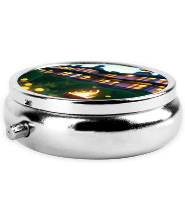 Castle Lighting Mini Round Pill Box - 3 Compartment Travel Organizer for Medicine & Vitamins | Portable Pill Case for Home & Office - Buy Online on GoSupps.com