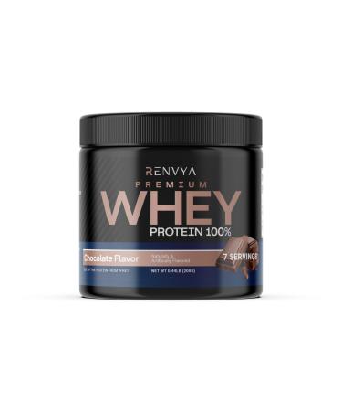Renvya Premium Whey Protein 100% Chocolate Flavor | 24g Protein 5.5g BCAAs | for Muscle Support & Recovery | Clean Fast-Absorbing Protein Powder | 7 Servings