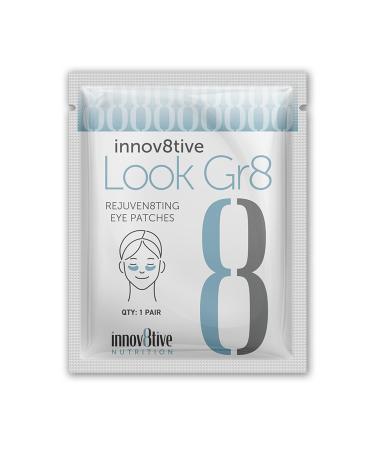 Look Gr8 Eye Patch - Rejuven8ting Eye Patches (Single) for Youthful Radiance! Under Eye Patches for Dark Circles Puffy Eyes and Wrinkles. With Collagen Aloe Vera and Vitamins D3 & E
