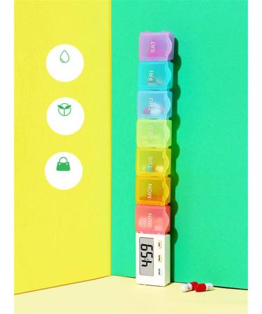 BrilliantDay Electronic Pill Timer-Reminder: Automatic Medication Dispenser with Alarms for Elderly & Kids - Buy Online on GoSupps.com