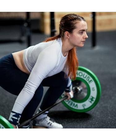 Weightlifting House Wrist Wraps - Professional 18 Gym Support for Men and Women - Blue and White - Buy Online on GoSupps.com