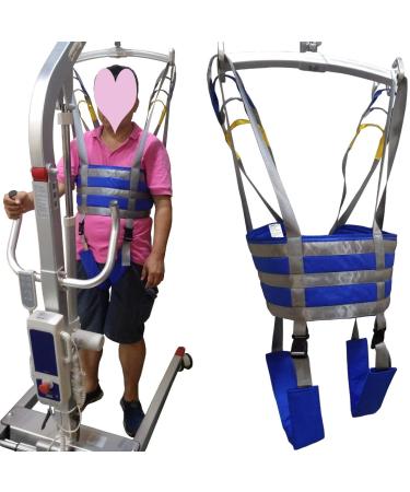 Patient Lift Walking Slings Medical Standing Aid Strap Invalid Toileting Transfer Belt Full Body Divided Leg Trainers Exercise Support for Thigh Hip Waist Lumbar Back with Padded Chest Buffer Large Load Capacity 503 Lbs AnyBack