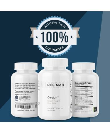 Del Mar Labs - CeraLift - 30 Day Supply - Doctor Formulated - For Reduction in Appearance of Fine Lines and Wrinkles - Anti-Aging Ceramides and Antioxidants - Vegetarian Capsules - Buy Online on GoSupps.com