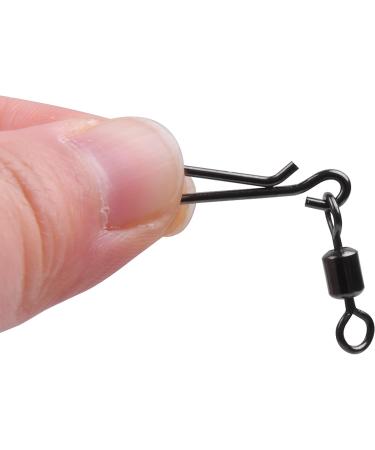 Fishing Swivels Snaps Kit - 60/200pcs Quick Clips Barrel Snap Swivel Rolling Swivel for Freshwater Saltwater Trolling Fishing - Fishhooks Connector 8#-60pcs - Buy Online on GoSupps.com
