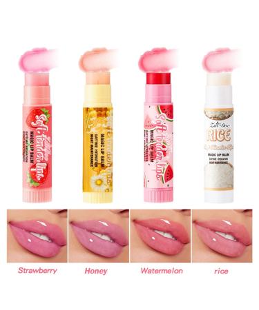 ZAIDOC 2-in-1 Lip Gloss & Balm Glassy Glowy Shine Tinted Moisturizing Lip Care Nourishes with Vitamin E & Beeswax Watermelon 0.24/0.14oz (rice) - Buy Online on GoSupps.com