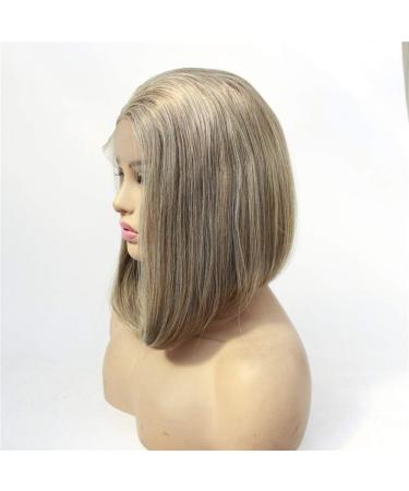 Short Straight Front Lace Wig for Women - Soft Chemical Fiber Hair with Adjustable Buckle - International Shipping Available - Buy Online on GoSupps.com