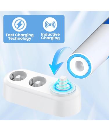 Charger for Oral-B Braun Electric Toothbrush - Waterproof Inductive Charging Base Model 3757 with Storage & 2 Covers - Compatible with Most Models - Buy Online on GoSupps.com