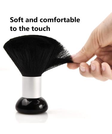 Anseom Soft Nylon Hairdresser Neck Brush - Dense Bristle Black Hair Cutting Tool for Salons & Barbers - Buy Online on GoSupps.com