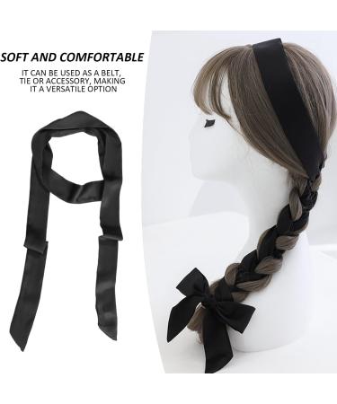 Buy Krymson Women's 2-Piece Hair Ties & Decorative Belts | Silky Breathable Fabric in Black & Red | International Shipping Available - Buy Online on GoSupps.com