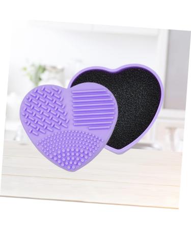 Angoily Silicone Brush Cleaner Makeup Sponge Makeup Brush Cleaner Sponge Makeup Cleaning Mat Brush Cleaning Silicone Daily Makeup Brush Cleaner Makeup Brush Purple Wet and Dry - Buy Online on GoSupps.com