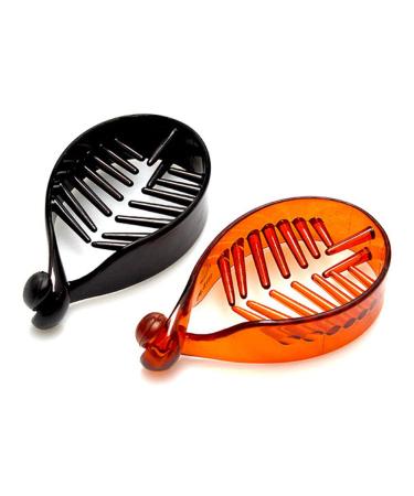 6 Pcs Plastic Banana Hair Clips - No Slip O-Shaped Barrettes for Girls/Women, Black & Dark Brown - Buy Online on GoSupps.com