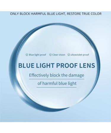 Shop Edgun Blue Light Blocking Reading Glasses for Men & Women | White Bean Flower Frame +2.5 | Anti-Eye Strain Spring Hinges - Buy Online on GoSupps.com