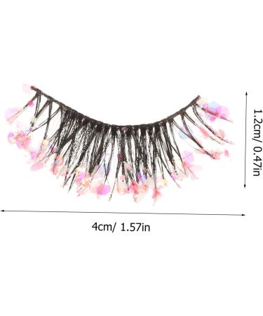 PLAFOPE 3 Pairs Fake Eyelashes Extensions Faux Eyelashes Halloween Fake Eyelashes Individual Fake Eyelashes Halloween Wispy Eyelashes Fake Lashes Glitter Eyelashes Chemical Fiber 4x1.2cm As Shown 2 - Buy Online on GoSupps.com