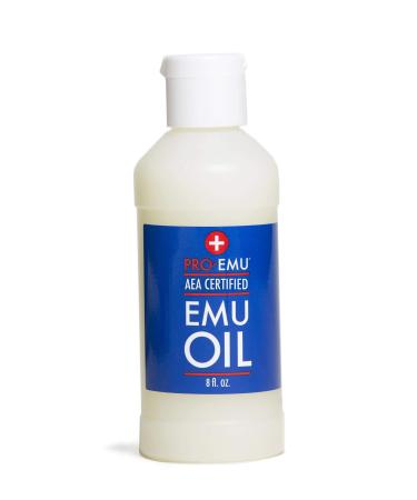 PRO EMU OIL (8 oz) All Natural Emu Oil - AEA Certified - Made In USA - Best All Natural Oil for Face  Skin  Hair and Nails. 8 Fl Oz (Pack of 1)