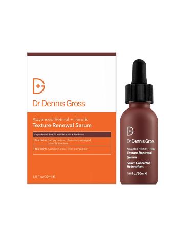 Dr. Dennis Gross Advanced Retinol + Ferulic Texture Renewal Serum: for a Smooth  Retextured Complexion 1 oz Retinol and Ferulic - Buy Online on GoSupps.com