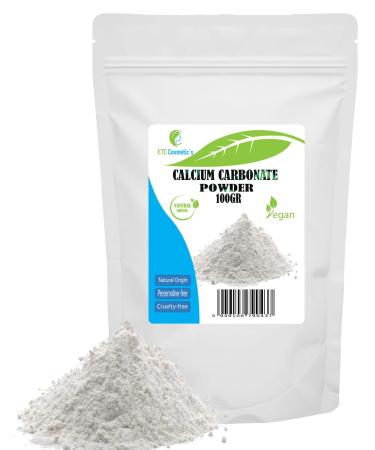 CALCIUM CARBONATE Powder - 100 Gr - used in mineral makeup formulations and as a mild abrasive for oral care products.