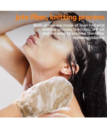TCOTBE 2 Pack Double Sided Exfoliating Soap Bag and Glove Set for Shower and Bath - Loofah Scrubber Mitten for Bar Soap - Sisal Bath Sponge and Mesh Pouch for Exfoliation and Foaming - Buy Online on GoSupps.com
