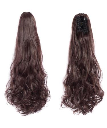 Ponytail Extension Claw Clip on Wavy Ponytail Extension 22'' Claw Clip Wavy Ponytail Hair Extensions Synthetic Clip in Ponytail Hairpieces for Women Girls Daily Party Ponytail Hairpiece for Women ( 22inch SH88-99J