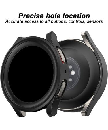 Nxtudy 2-Pack HD Tempered Glass Screen Protector and Bumper Case for Samsung Galaxy Watch 5 Pro 45mm - Black Titanium - Buy Online on GoSupps.com