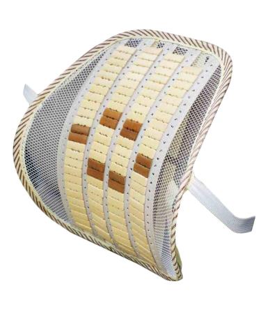 BESPORTBLE Lumbar Support Pillow for Car Seat and Office Chair Bamboo Lumbar Support Back Support Cushion Fatigue and (Beige)
